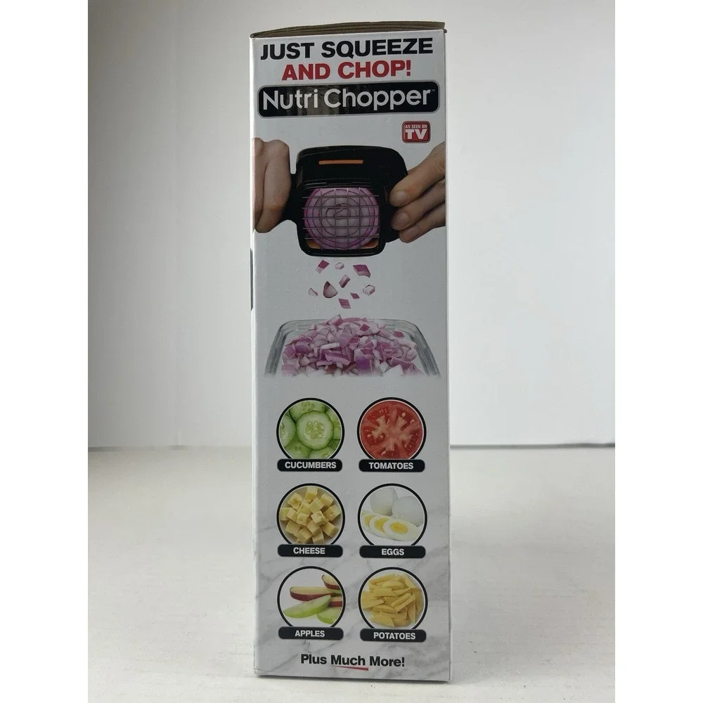 Nutri Chopper 5-in-1‎ Compact Handheld Kitchen Slicer w Storage Container E5D